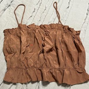 brown crop top